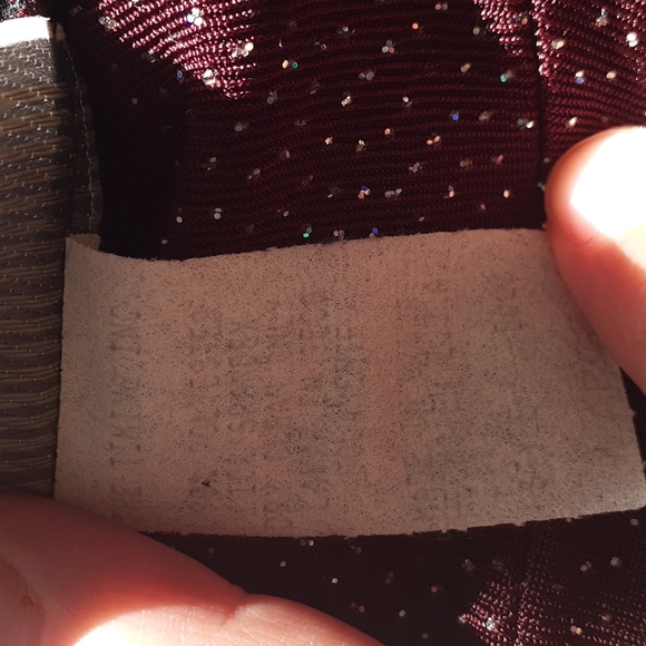 Timing Collection Dark Burgandy red w/ silver & rainbow sparkles - #742 - Picture 11 of 11